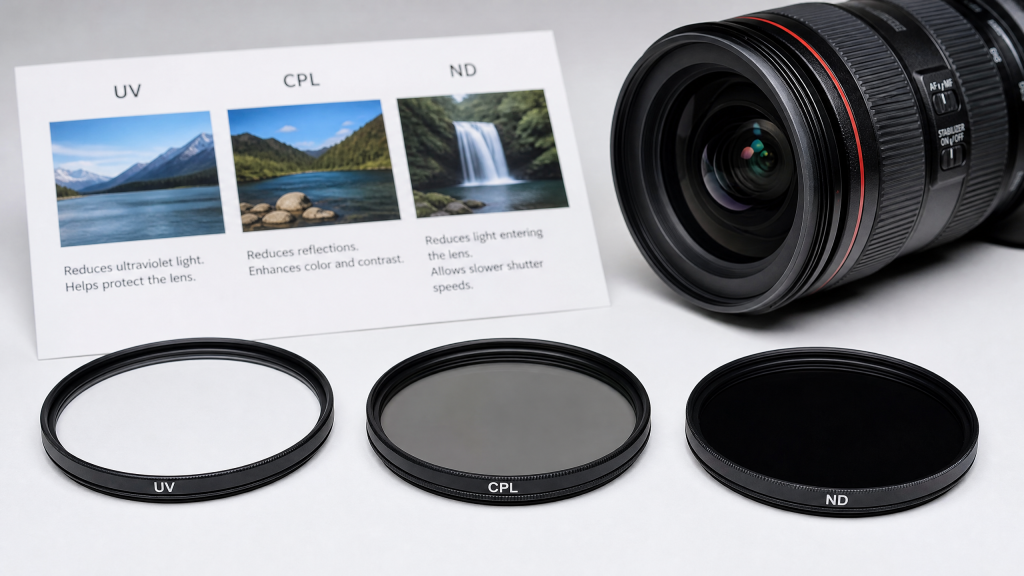 camera lens filters explained CPL ND UV
